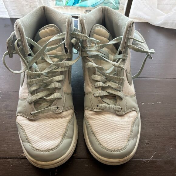 Nike Dunk High SE GS 'Mint Plaid' Size  9 - Picture 4 of 15